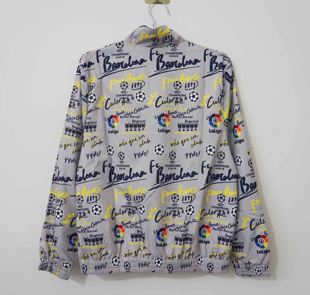 2026/27 Barcelona Gray Windbreaker Size S-2XL