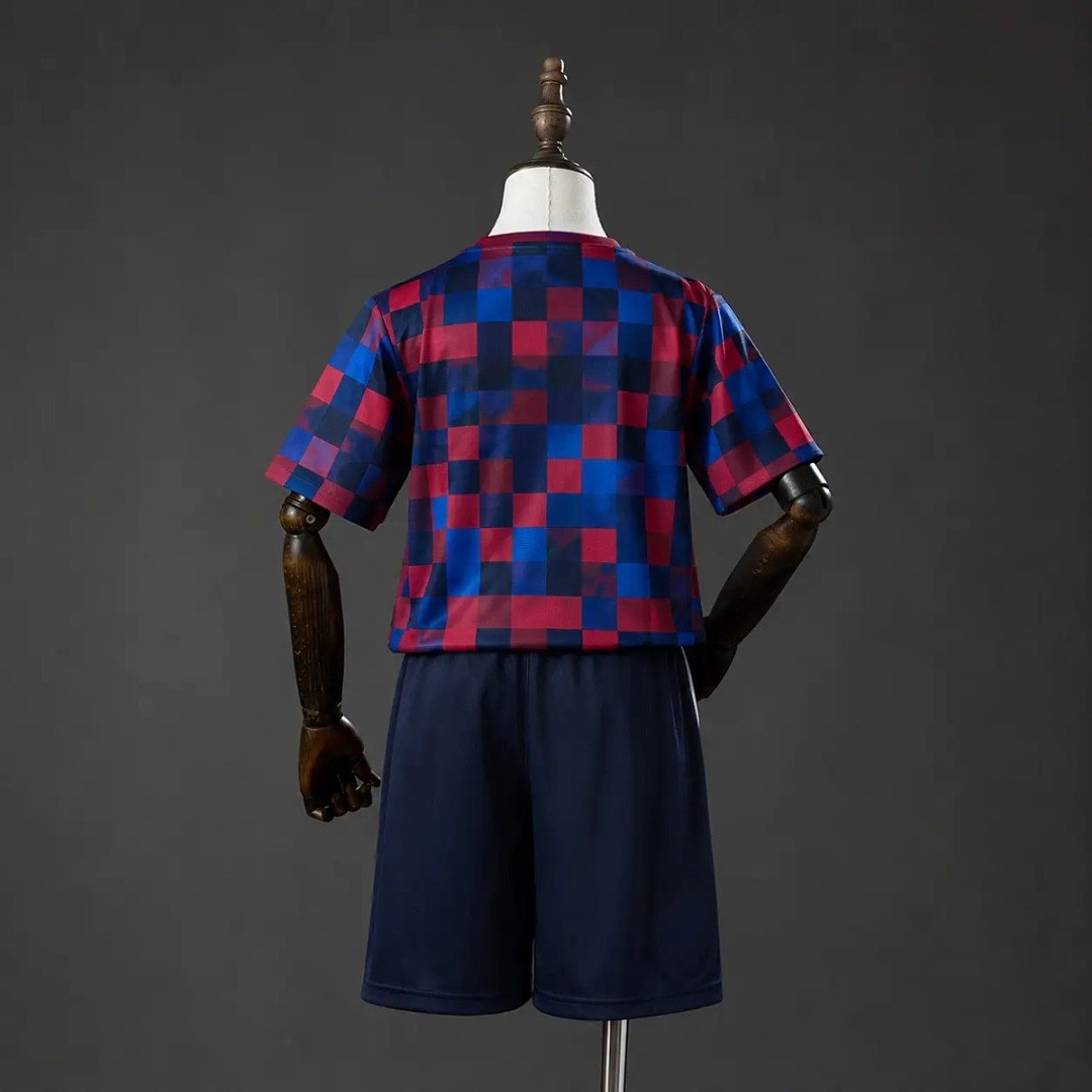 2026/27 Barcelona Pre-Match Kids Kit Soccer Jersey 16-28