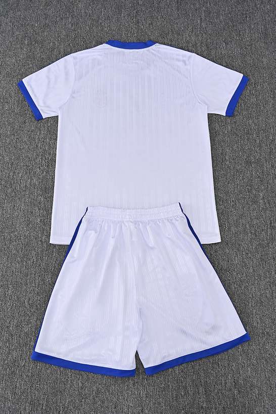 2026/27 Real Madrid White Retro Model Training Suit Blue Trim S-2XL
