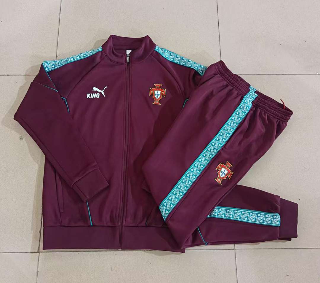 2026 Portugal Red Long Sleeve Jacket Suit S-XXL