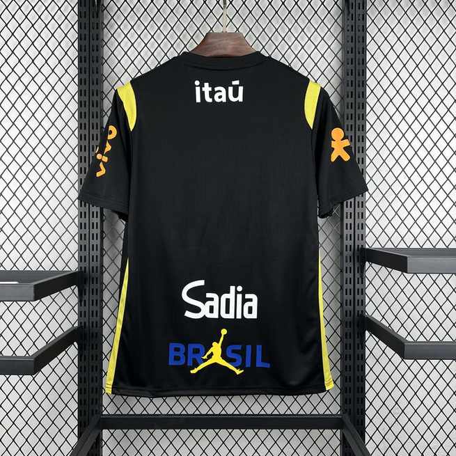 2026 World Cup Brazil Mens Pre-Match Jersey With All Sponsors S-4XL