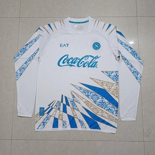 25-26 Napoli white training long sleeves jersey