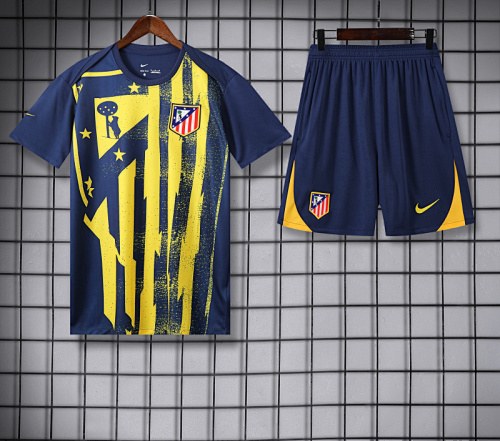 Atletico Madrid 2025/26 Yellow And Blue Training Soccer Suit