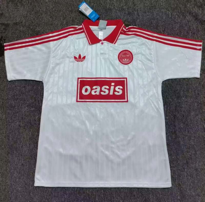 2025/26 AD x Oasis Tour Jacquard White with red font 25 Jersey