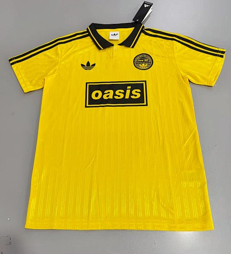 2025/26 AD x Oasis Tour Jacquard Yellow font 25 Jersey S-4XL