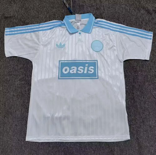2025/26 AD x Oasis Tour Jacquard white with light blue font 25 Jersey