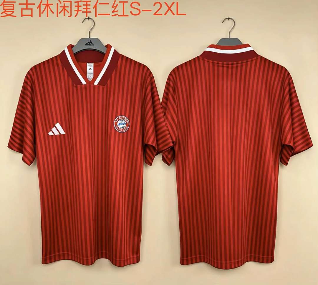 2026/27 Bayern Munich Red Retro Model Soccer Jersey S-XXL