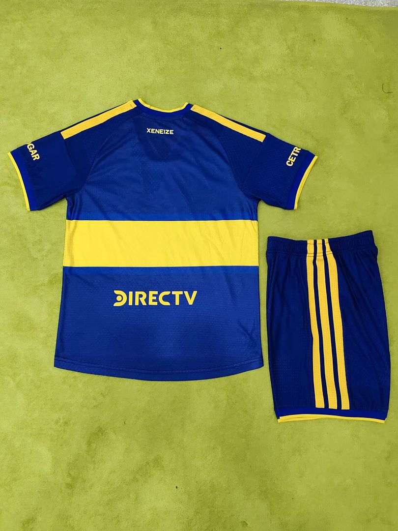 2026/27 Boca Juniors Home Player Version Kids Kit Soccer Jersey Size 16-28
