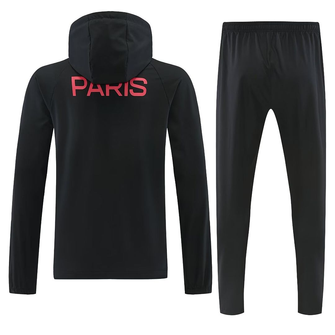 2026/27 PSG Black Windbreaker Suit S-2XL