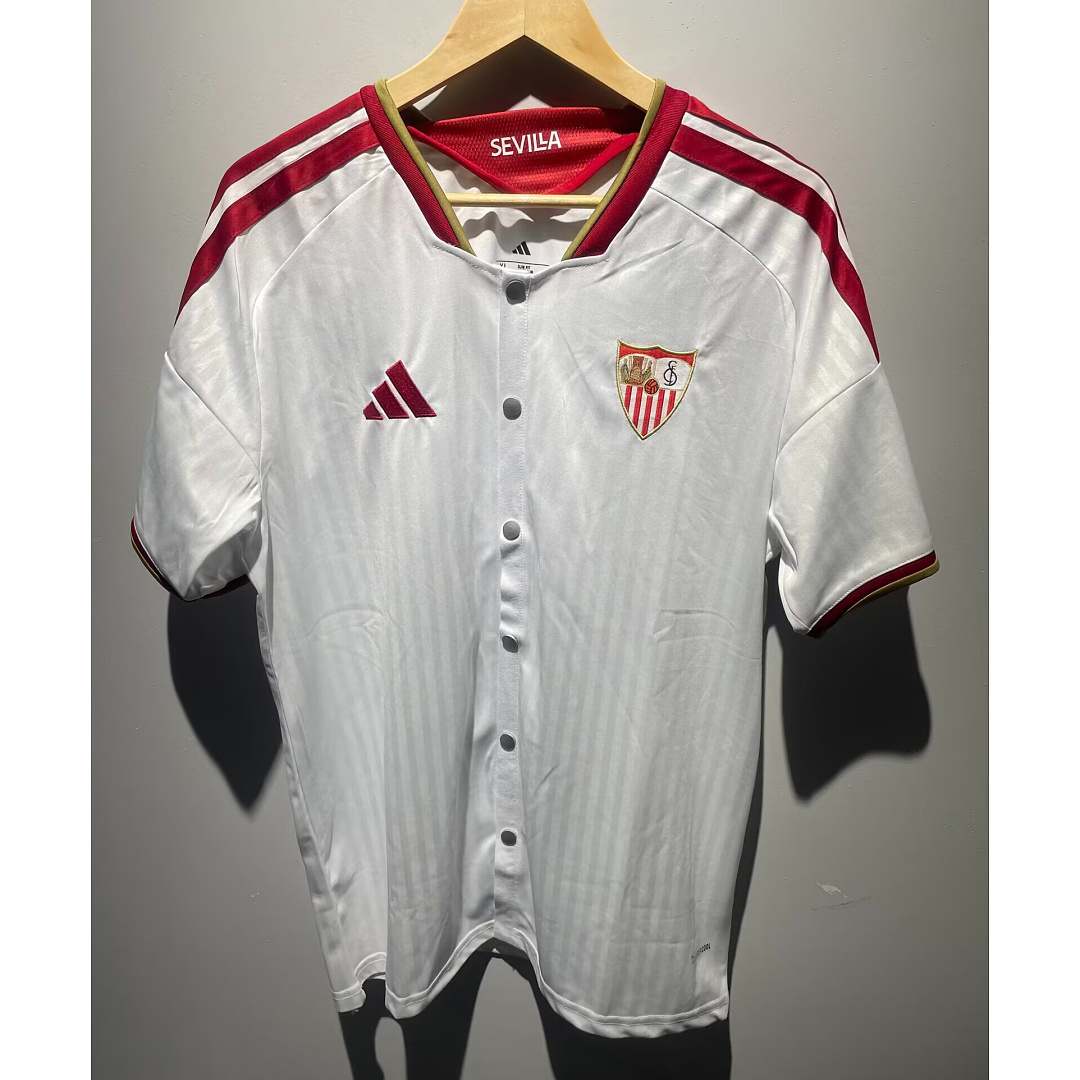 2026/27 Sevilla Home MLB Style Version Soccer Jersey S-2XL