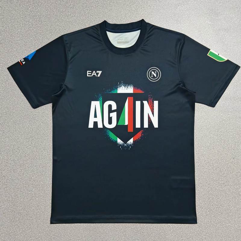 25-26 Napoli champion version dark blue T-shirts