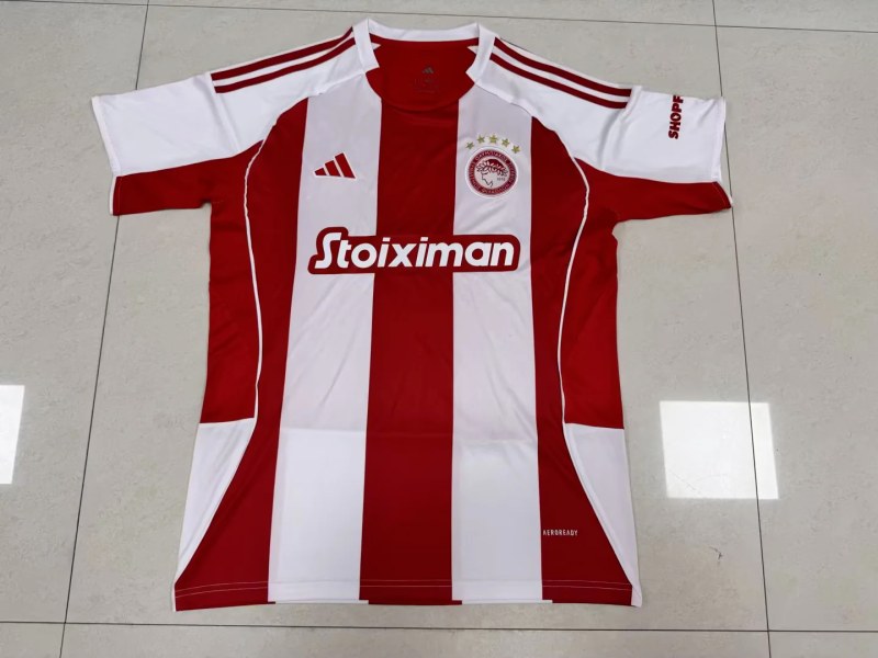 25-26 Olympiacos home soccer jersey