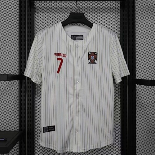 25-26 Portugal white baseball jersey