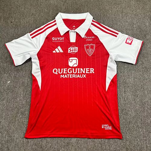 25-26 Stade Brestois home soccer jersey size S-2XL