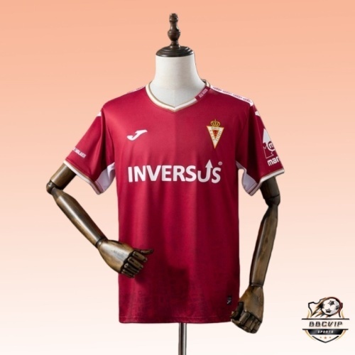 Real Murcia 2025/26 home red soccer jersey size S-2XL