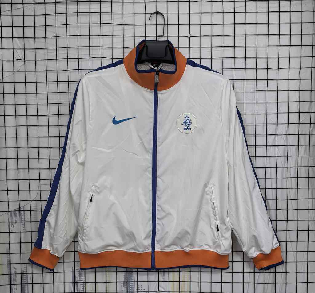 10/11 Netherlands White Retro Windbreaker