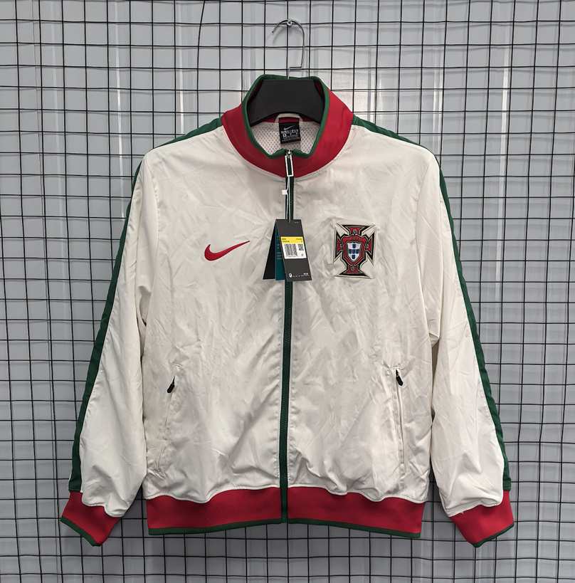 10/11 Portugal White Retro Windbreaker
