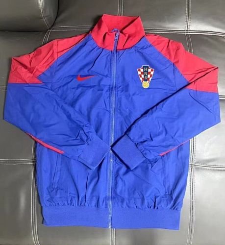 2025-26 Croatia Blue and Red windbreaker