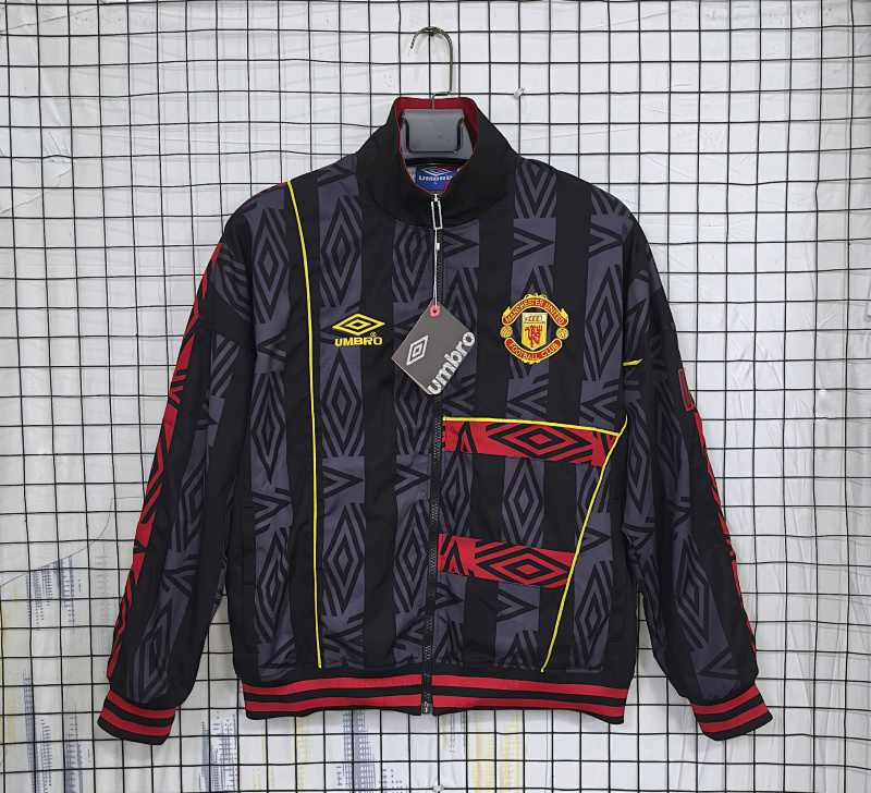 93/95 Manchester United black Retro Windbreaker