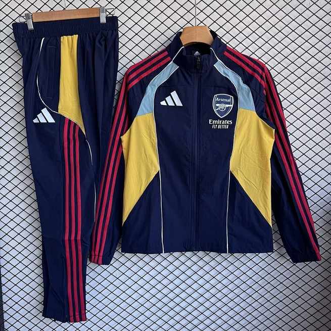 Arsenal 2025/26 Colorful Windbreaker Suit Size S-2XL