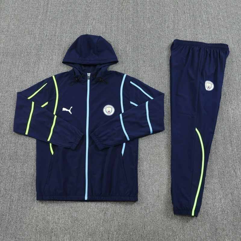 Manchester City 2025/26 Dark Blue Windbreaker suit S-2XL