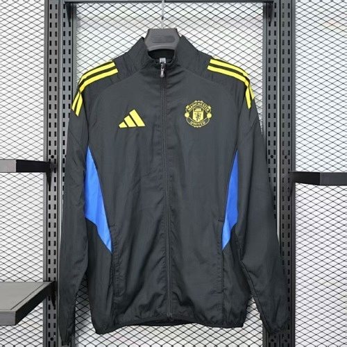 Manchester United 2025/26 Black Windbreaker